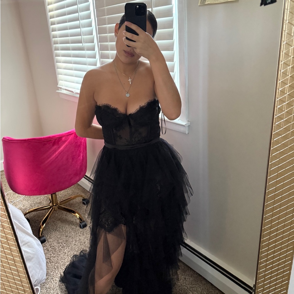 Fashion Nova Elegant Black Strapless Dress